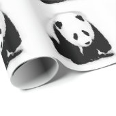 Zwart & Wit Panda Cadeaupapier (Rol Hoek)