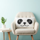 Zwart-wit Panda Cute Animal Face Design Kussen (Stoel)