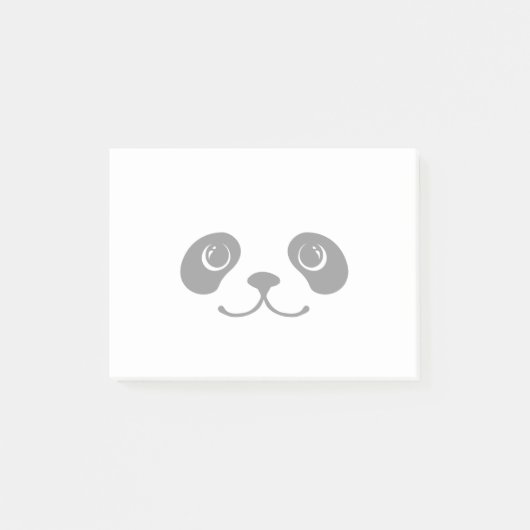 Zwart-wit Panda Cute Animal Face Design Post-it® Notes (Voorkant)