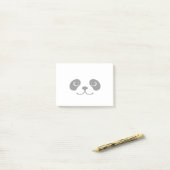 Zwart-wit Panda Cute Animal Face Design Post-it® Notes (Op bureau)