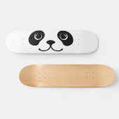Zwart-wit Panda Cute Animal Face Design Skateboard (Horizontaal)