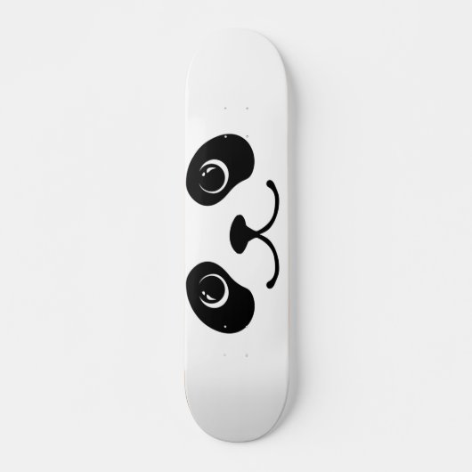Zwart-wit Panda Cute Animal Face Design Skateboard (Voorkant)
