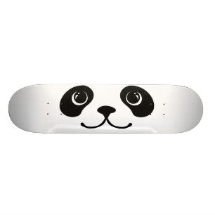 Zwart-wit Panda Cute Animal Face Design Skateboard