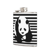 Zwart-wit Panda en Stripes Heupfles (Links)