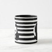 Zwart-wit Panda en Stripes Mok (Midden)