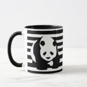 Zwart-wit Panda en Stripes Mok (Links)