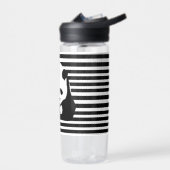 Zwart-wit Panda en Stripes Waterfles (Links)