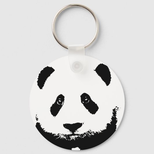Zwart-wit Panda Sleutelhangers (Voorkant)