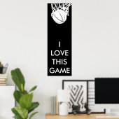 Zwart-wit panoramisch Basketball-Poster Poster (Thuiskantoor)