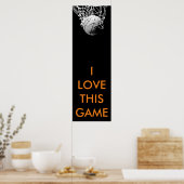 Zwart-wit panoramisch Basketball-Poster Poster (Keuken)