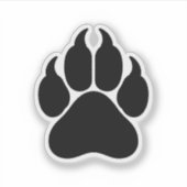 Zwart-wit panter poot stickers (Voorkant)