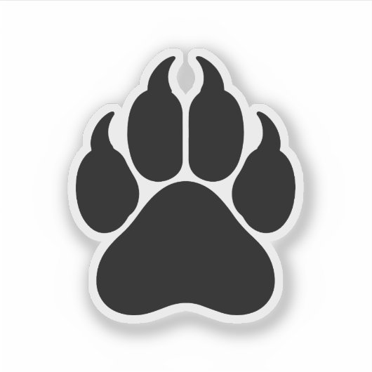 Zwart-wit panter poot stickers (Voorkant)