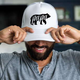 Zwart-wit papa Beer Trucker Pet