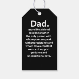 Zwart-Wit Papa Vader Citaat Cadeaulabel