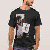 Zwart-wit papier bruiloft Jubileum T-shirt (Voorkant)