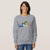 Zwart-wit papier met flexibele apparatuur trui (Voorkant volledig)