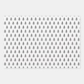 Zwart wit papier met kerstcadeautjes in de vorm va inpakpapier vel (Voorkant 2)