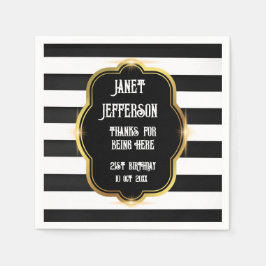 Zwart-wit papier servet