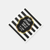 Zwart-wit papier servet (Hoek)