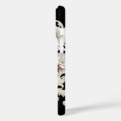 zwart-wit papieren bloem frame Iphone 16 hoesje (Achterkant / Links)