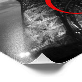 Zwart Wit Parijs City Night Eiffeltoren Europees Foto Afdruk (Hoek)