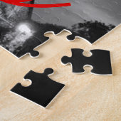 Zwart Wit Parijs City Night Eiffeltoren Europees Legpuzzel (Zijkant)