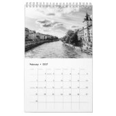 Zwart-wit Parijs Home Decor Kalender (Feb 2027)