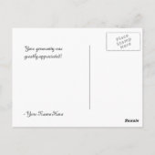 Zwart-wit Parijs Scene Dank u Briefkaart (Achterkant)