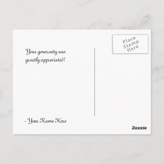 Zwart-wit Parijs Scene Dank u Briefkaart (Achterkant)