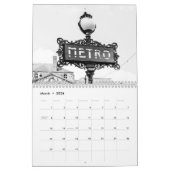 Zwart-wit Parijse huisdecoratie Kalender (Mar 2026)