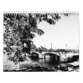 Zwart-wit Parijse huisdecoratie Kalender (Hoes)