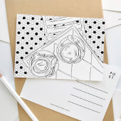 Zwart-wit Paris Bistro Briefkaart