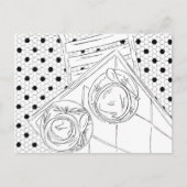 Zwart-wit Paris Bistro Briefkaart (Voorkant)