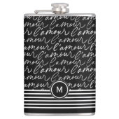 Zwart & Wit 'Paris dreaming' Heupfles (Voorkant)