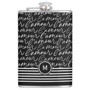 Zwart & Wit 'Paris dreaming' Heupfles