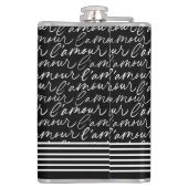 Zwart & Wit 'Paris dreaming' Heupfles (Achterkant)