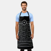 Zwart-wit 'Paris dreaming' monogram Schort (Gedragen)