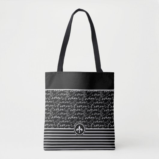 Zwart & Wit 'Paris dreaming' Tote Bag (Voorkant)