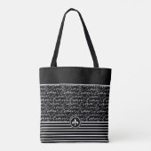 Zwart & Wit 'Paris dreaming' Tote Bag (Achterkant)