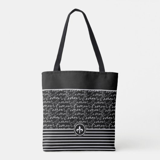Zwart & Wit 'Paris dreaming' Tote Bag (Achterkant)