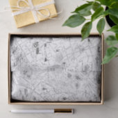 Zwart-wit Paris Frankrijk Kaart Decoupage Tissuepapier (Geschenk)