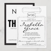 Zwart-wit Paris Thema 30ste verjaardagsfeest Kaart (Voorkant / Achterkant)