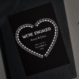 Zwart-wit Party Gotisch Verloving Kaart