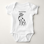 Zwart-wit Patchwork Dalmatian Romper (Voorkant)