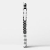 Zwart wit patchwork harten naadloos. Case-Mate iPhone case (Achterkant / Links)