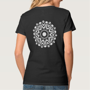 Zwart-wit Patren voor  vrouw T-shirt