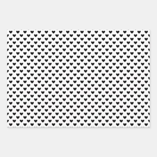 Zwart wit patronen Monogram4 Inpakpapier Vel (Voorkant)
