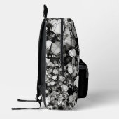 Zwart wit patroon alcohol inkt gepersonaliseerd bedrukte rugzak (Links)