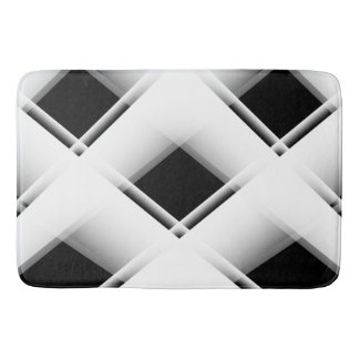 Zwart-wit patroon badmat