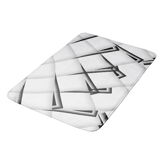 Zwart-wit patroon badmat (Gekanteld)